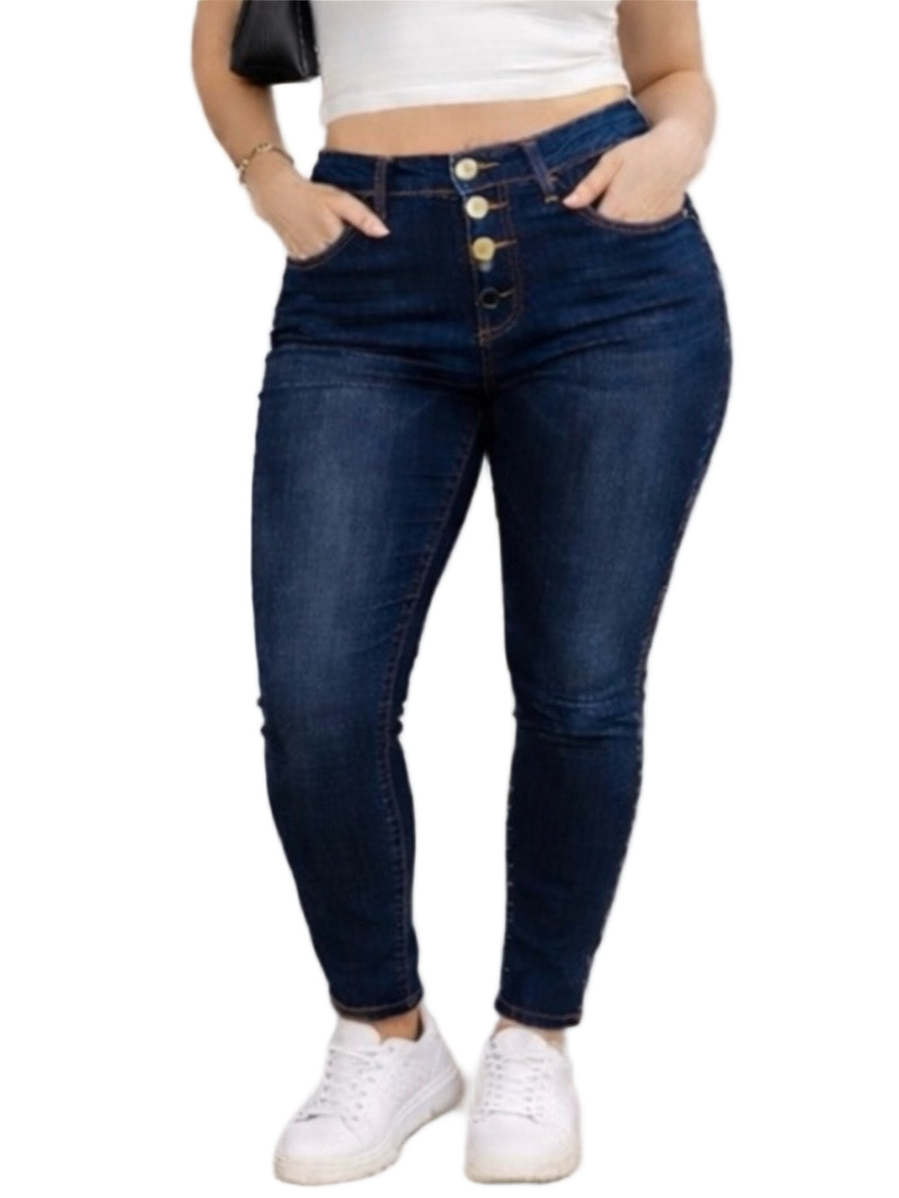 Torrid High Rise Button Zip Fly Skinny Jeans Size 22 Dark Wash Stretch Denim